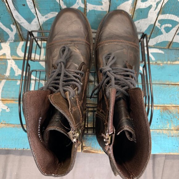 VTG GBX Mens Boots Sz 12 Brown Leather Cap Toe Lace Up main image 7